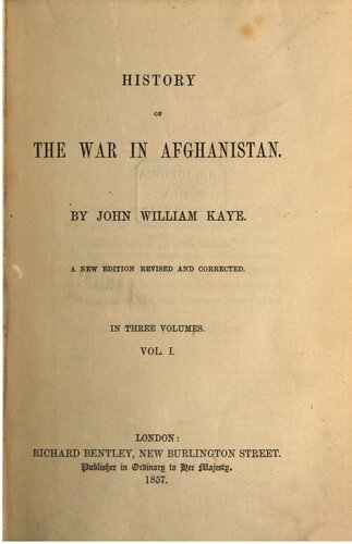 History of the War in Afghanistan