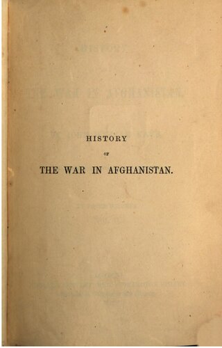 History of the War in Afghanistan
