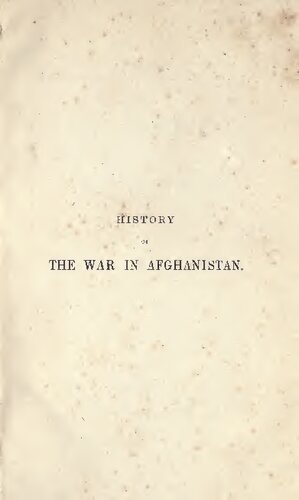 History of the War in Afghanistan