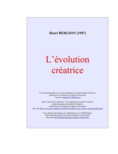 L'évolution créatrice