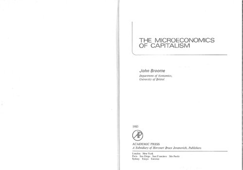 The Microeconomics of Capitalism