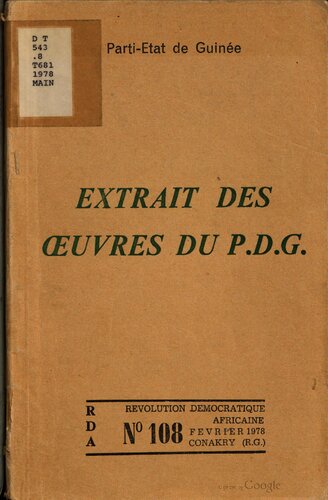 Extrait des œuvres du P.D.G.