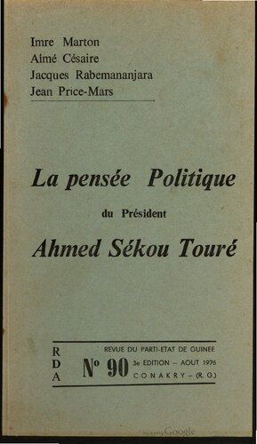 La Pensée politique du président Ahmed Sékou Touré