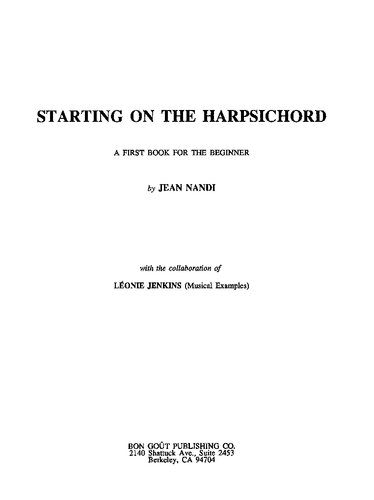 Starting on the Harpsichord