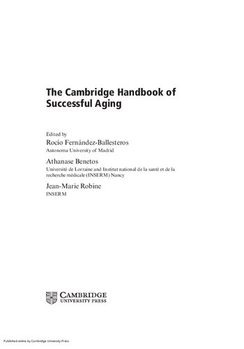 The Cambridge Handbook of Successful Aging
