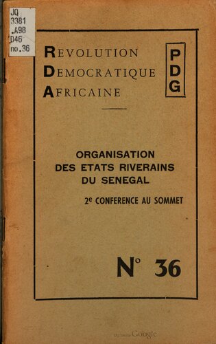 Organisation des états riverains du Sénégal. 2e conference au sommet