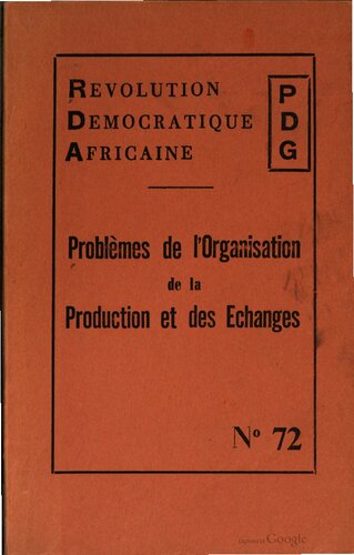Problèmes de l’organisation de la production et des échanges
