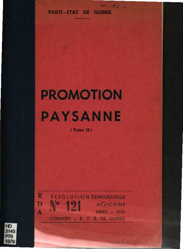 Promotion paysanne (Tome II)