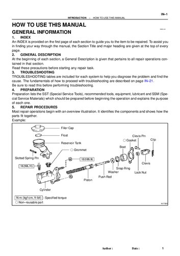 Toyota Camry (XV20) 1997–2001 Service Manual