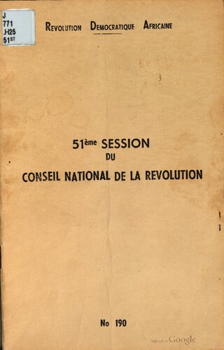 51ème session du Conseil national de la révolution