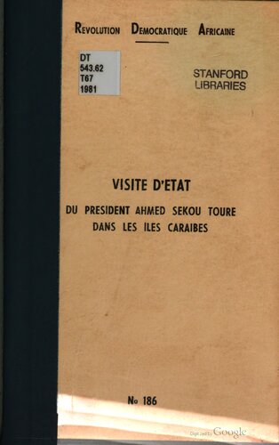 Visite d’etat du Président Ahmed Sékou Touré dans les Îles Caraibes