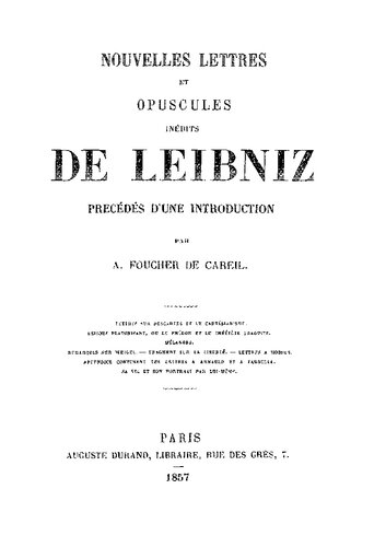 Le Théétète de Platon ou Dialogue sur la science. Abrégé par Leibniz