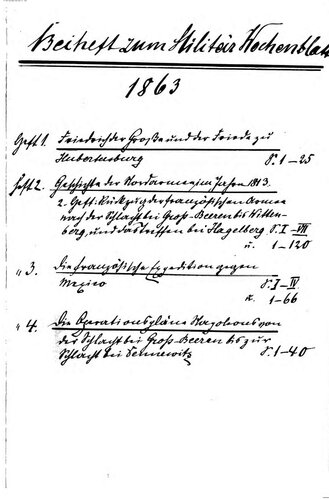 Beihefte zum Militär-Wochenblatt