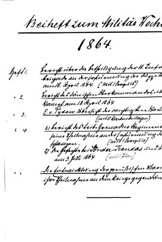 Beihefte zum Militär-Wochenblatt