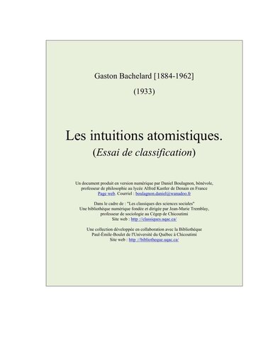 Les intuitions atomistiques
