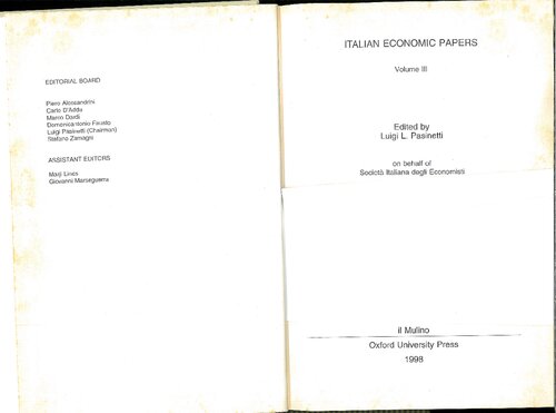 Italian Economic Papers. Vol.3