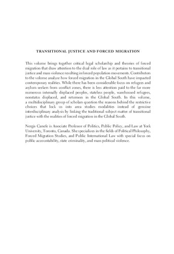 Transitional Justice and Forced Migration: Critical Perspectives from the Global South