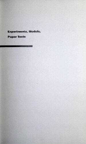 Experiments, Models, Paper Tools: Cultures of Organic Chemistry in the Nineteenth Century
