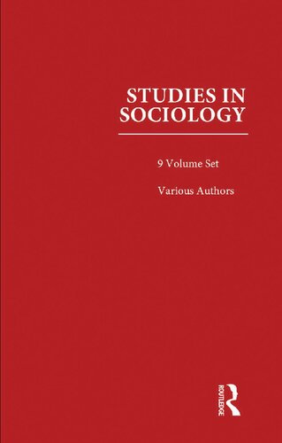 Studies in Sociology: 9-Volume Set