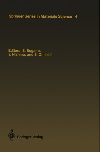 Microclusters: Proceedings of the First NEC Symposium, Hakone and Kawasaki, Japan, October 20–23, 1986 (Springer Series in Materials Science, 4)