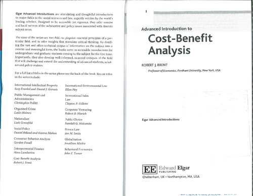 Advanced introduction to cost-benefit analysis