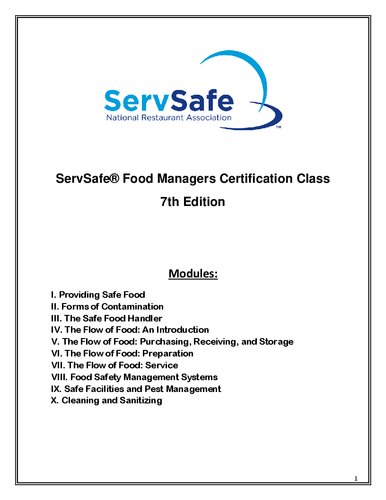 ServSafe Food Protection Manager