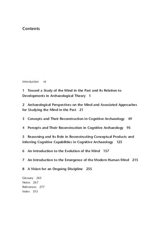 The Foundations of Cognitive Archaeology