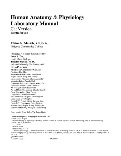 Human Anatomy & Physiology Laboratory Manual