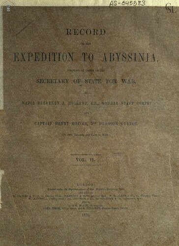 Record of the Expedition to Abyssinia