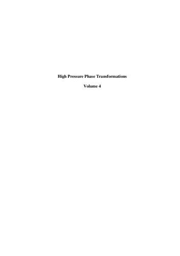 High pressure phase transformations - a handbook