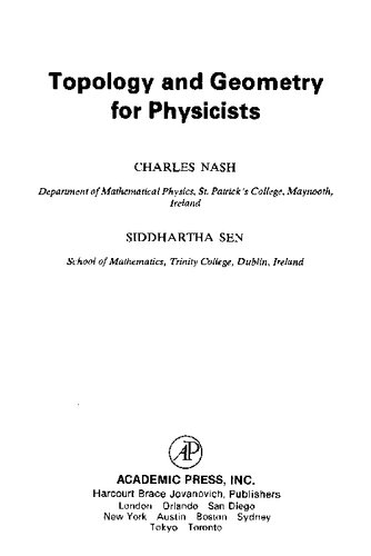 Topology and Geometry for Physicists