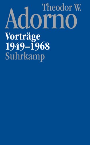 Vorträge: 1949–1968