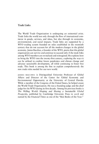 Trade Links: New Rules for a New World