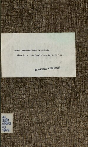 Xème Congrès du P.D.G.