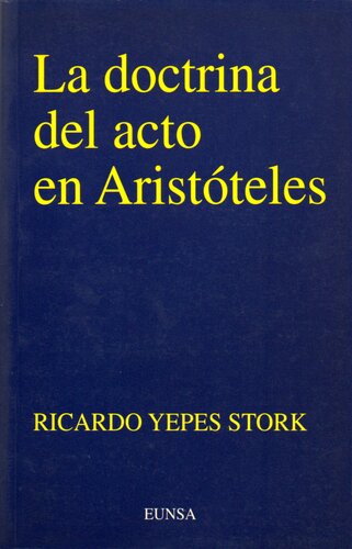 La doctrina del acto en Aristóteles