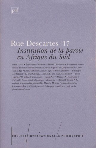 17  L'Institution de la Parole en Afrique du Sud