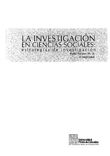La investigación en ciencias sociales: estrategias de investigación