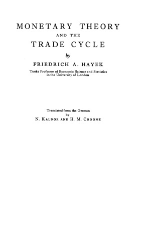 Monetary Theory and the Trade Cycle