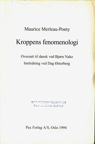 Kroppens fenomenologi