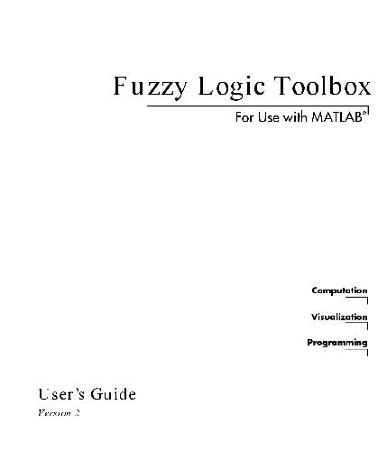 Fuzzy Logic Toolbox For Use with MATLAB