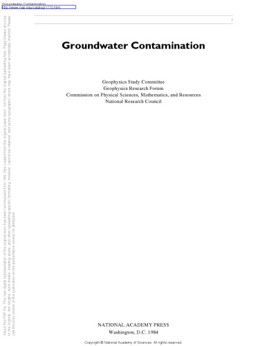 Groundwater Contamination