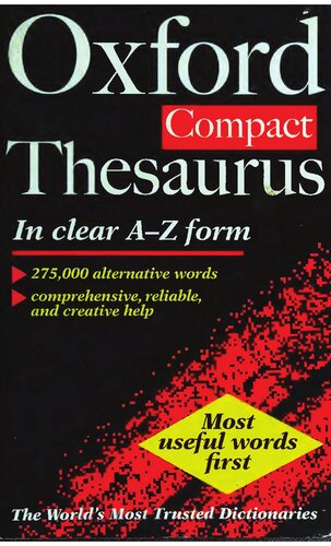 The Oxford Compact Thesaurus (Properly Bookmarked)