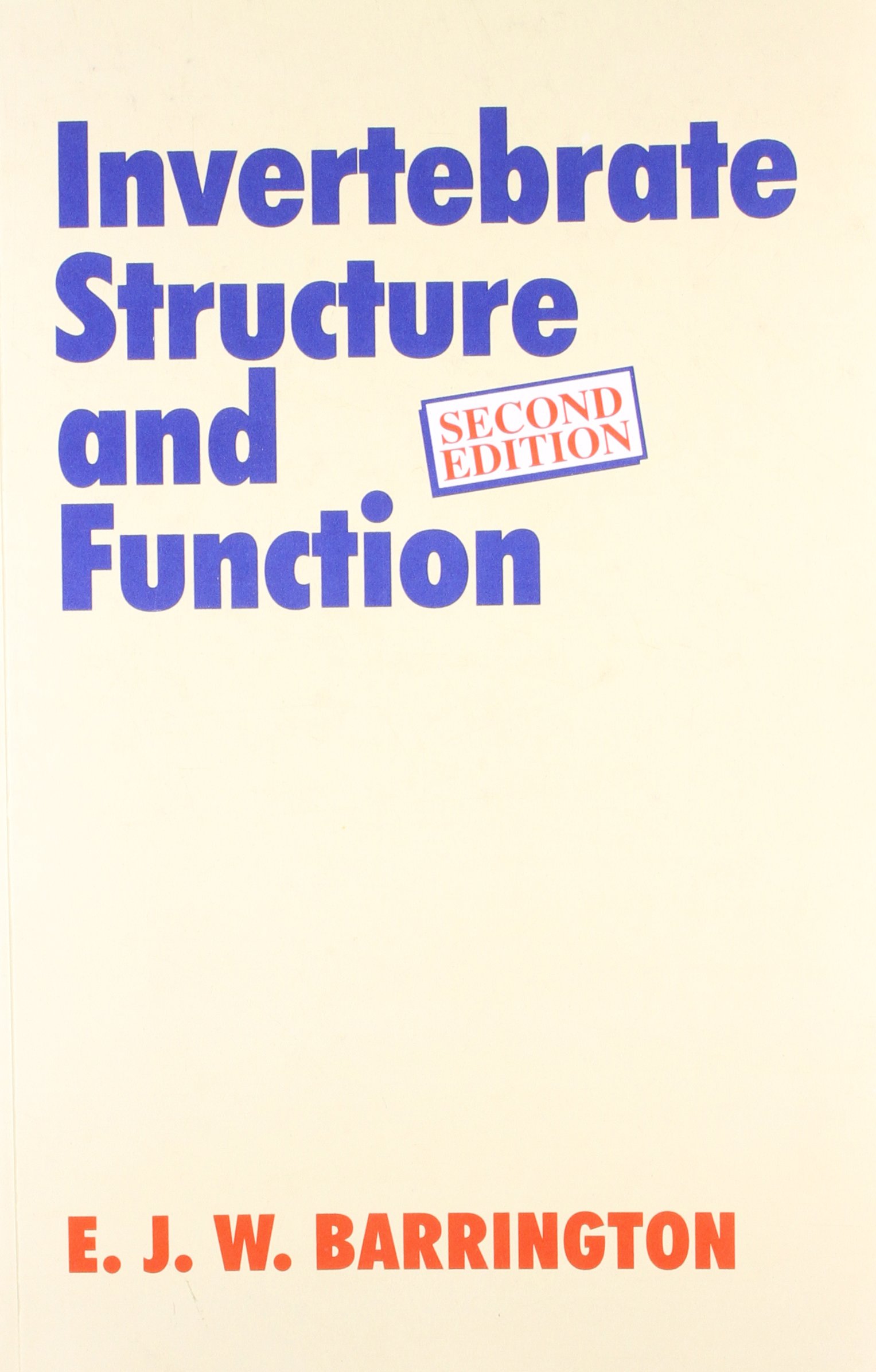 Invertebrate Structure And Function 2Nd Edition