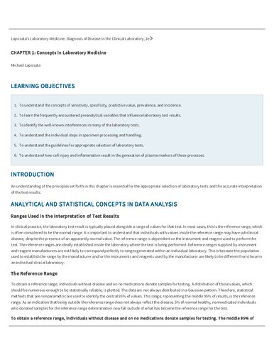 Laposata's Laboratory Medicine Diagnosis of Disease in Clinical Laboratory Third Edition