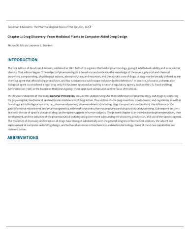 Goodman and Gilman's The Pharmacological Basis of Therapeutics, 14th Edition