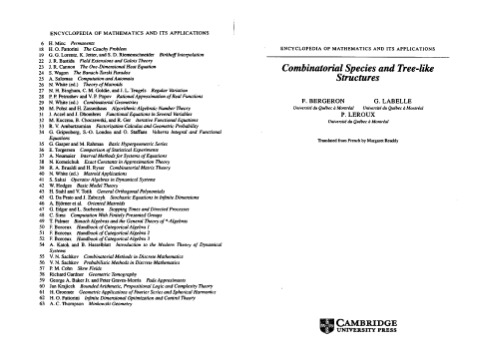 Combinatorial species and tree-like structures