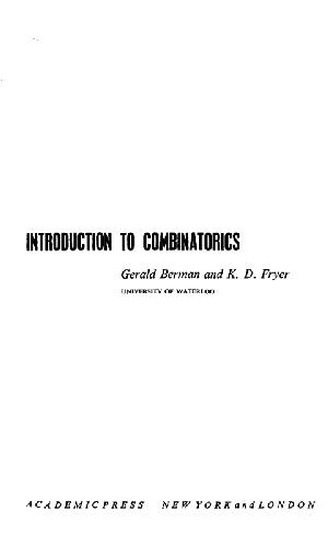 Introduction to Combinatorics 