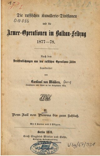 Vom Fall von Plewna bis zum Schluss