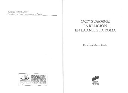 Cultus deorum: la religión en la antigua Roma