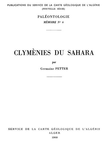 Clymènies du Sahara